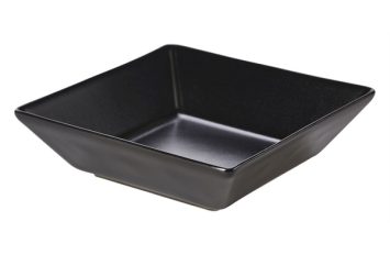 Luna Square Bowl 17.5 x 5cm H Black Stoneware