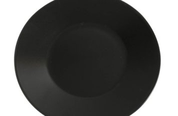 Luna Wide Rim Plate 30.5cm ø Black Stoneware