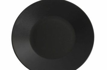 Luna Wide Rim Plate 27.5cm ø Black Stoneware
