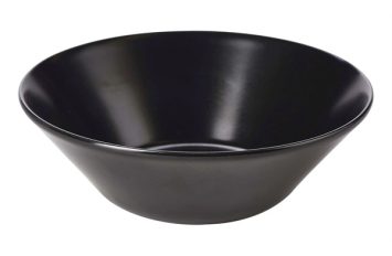Luna Serving Bowl 18cm ø x 6cm H Black Stoneware