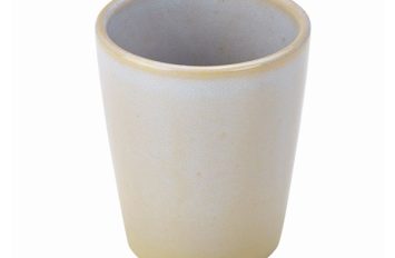 Terra Stoneware- Rustic White Conical Cup 10cm
