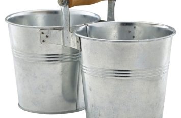 Galvanised Steel Combi Serving Buckets 12cm Ø