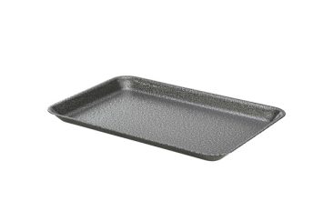 Galvanised Steel Tray 31.5x21.5x2cm Hammered Silver