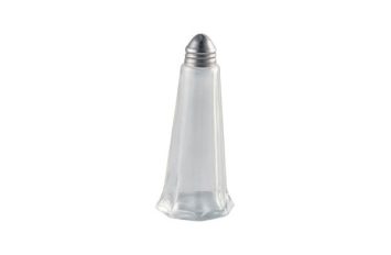 Glass Lighthouse Salt Shaker Silver Top