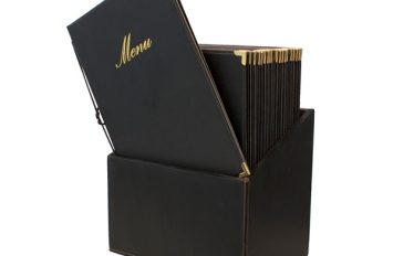 Classic Menu Box + 20 A4 Black Menu Holders