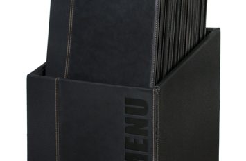 Contemporary Menu Box + 20 A4 Black Menus