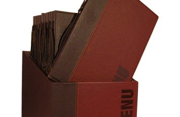 Contemporary Menu Box + 20 A4 Wine Red Menus