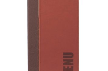 Contemporary Long Menu Holder Wine Red 4 Page
