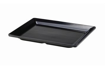 Black Melamine Platter GN 1/2 Size 32 x 26cm