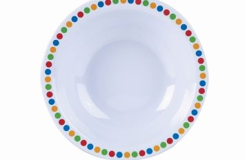 Genware Melamine 6" Bowl- Coloured Circles