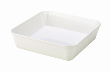 White Melamine Display Dish 25.4x25.4x6.5cm