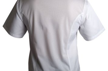 Coolback Press Stud Jacket (Short Sleeve) White M  Size