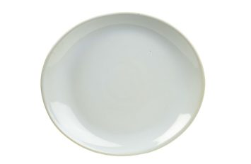 Terra Stoneware- Rustic White Oval Plate 21x19cm