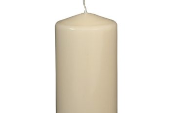 Genware Pillar Candle 15cm h x 8cm dia Ivory
