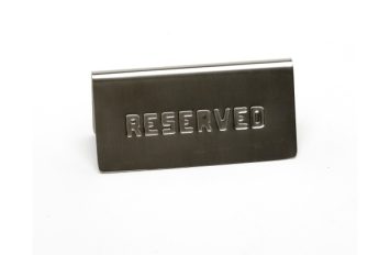 S/St. Table Sign"Reserved" 15 x 5cm