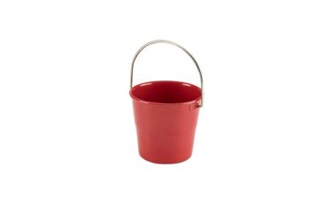 Stainless Steel Miniature Bucket 4.5cm Ø Red