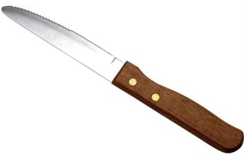 Steak Knife Large - Dark Wood Handle (Dozen)