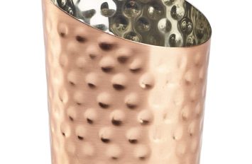 Copper Plated Hammered Angled Cone 11.6 x 9.5cm Ø