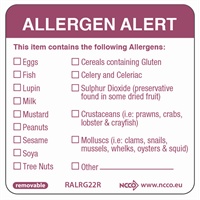 Allergen Labels - 50mm (500)